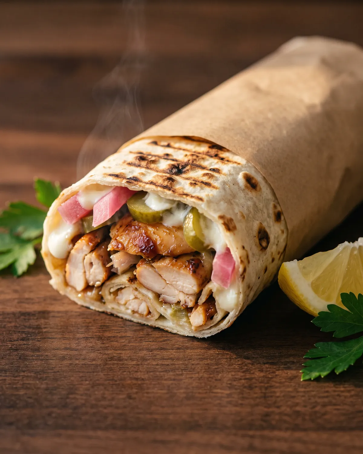 Pita shawarma poulet